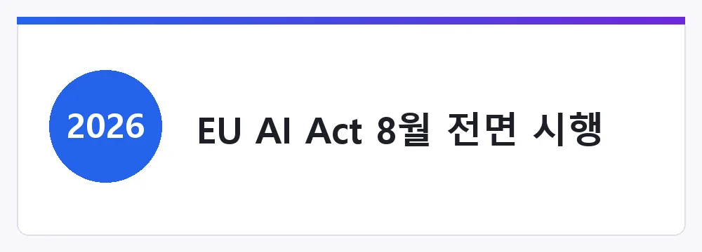 EU AI Act 8월 전면 시행