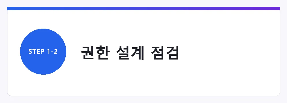 권한 설계 점검