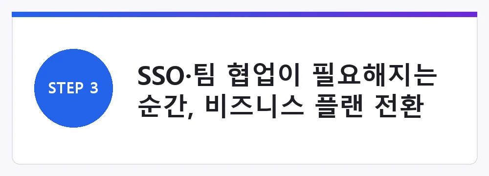 SSO·팀 협업이 필요해지는 순간, 비즈니스 플랜 전환 시점