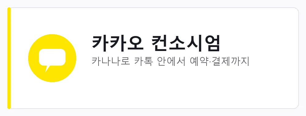 카카오 컨소시엄 강점: 카나나로 카톡 안에서 예약·결제까지