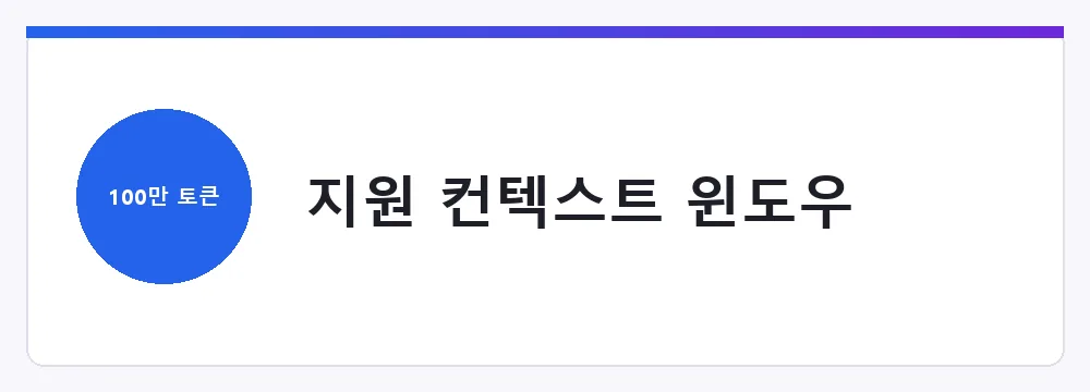 지원 컨텍스트 윈도우
