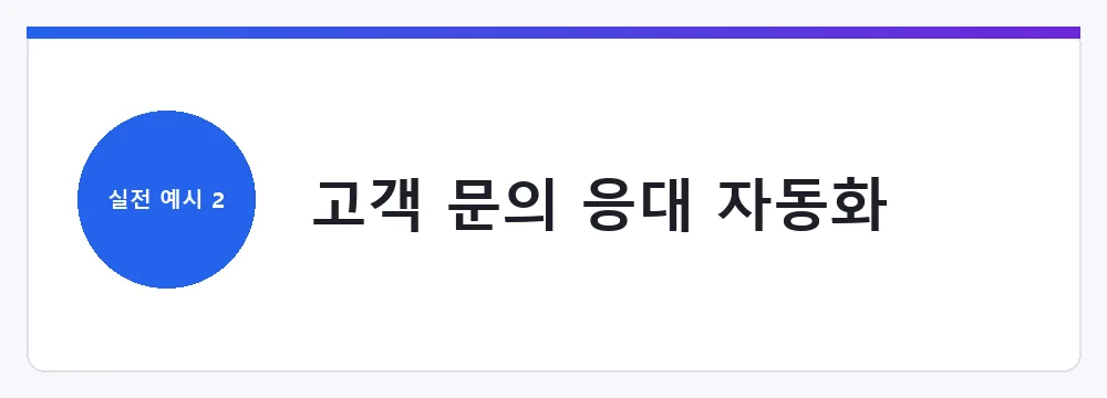 고객 문의 응대 자동화