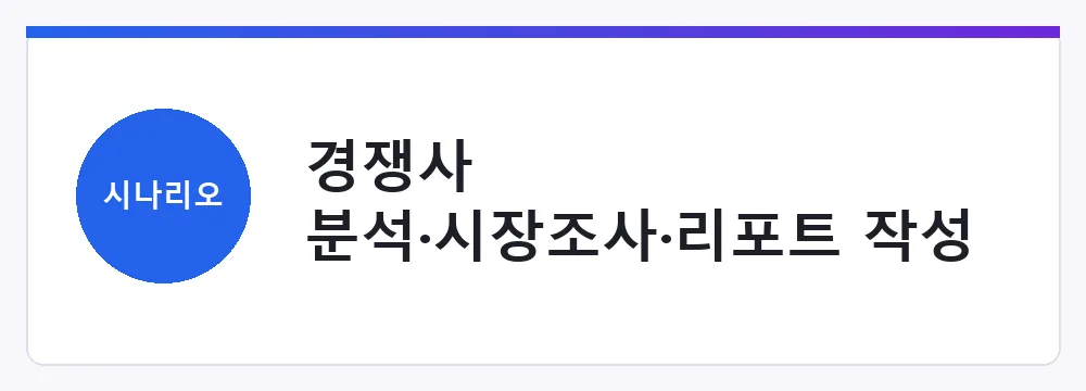 경쟁사 분석·시장조사·리포트 작성 상황별 선택 가이드