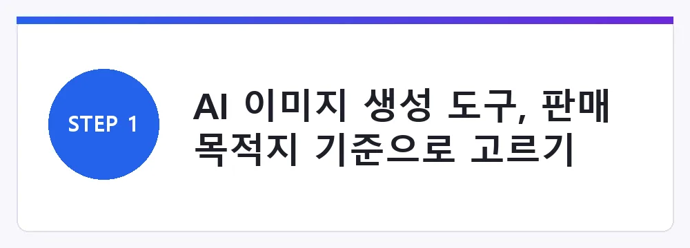 AI 이미지 생성 도구, 판매 목적지 기준으로 고르기
