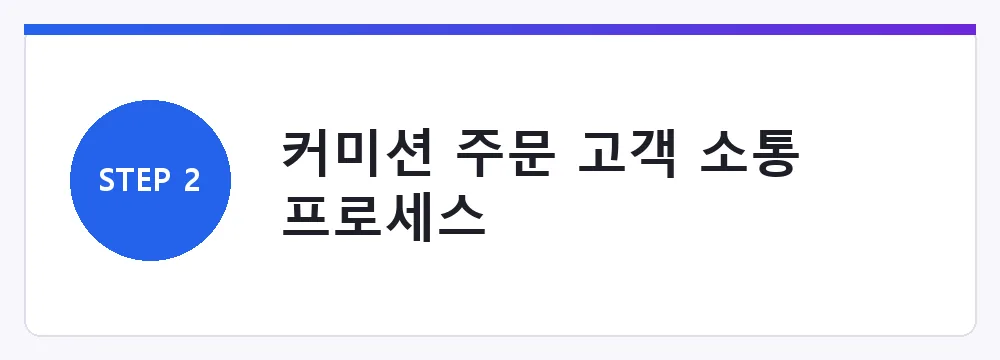 커미션 주문 고객 소통 프로세스
