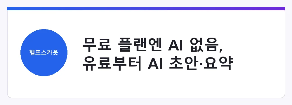 무료 플랜엔 AI 없음, 유료부터 AI 초안·요약