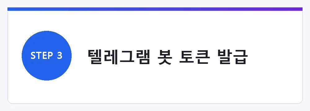텔레그램 봇 토큰 발급