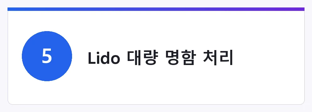 Lido 대량 명함 처리
