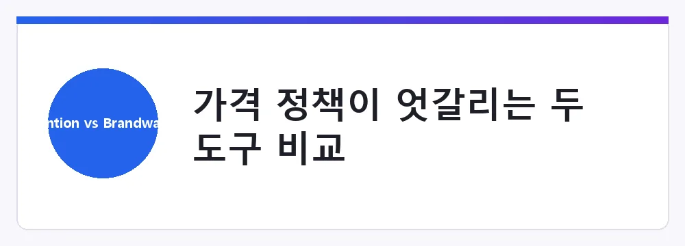 가격 정책이 엇갈리는 두 도구 비교